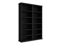 Móvel De Arrumação|VCM Prateleira de mídia de CD / DVD Lona Preto A. 92 x L. 60 x P. 18 cm Multicor
