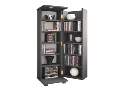 Móvel De Arrumação*VCM Prateleira de mídia de CD / DVD Engalo Antracite A. 93 x L. 31 x P. 31 cm Preto