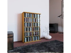 Móvel De Arrumação*VCM Prateleira de mídia de CD / DVD Roma Livro A. 92 x L. 60 x P. 18 cm Natural claro