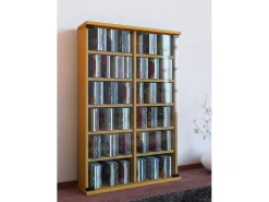 Móvel De Arrumação*VCM Prateleira de mídia de CD / DVD Roma Livro A. 92 x L. 60 x P. 18 cm Natural claro
