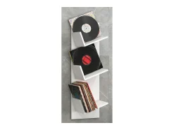 VCM Prateleira de mídia de CD / DVD Lona Branco A. 106 x L. 33 x P. 26 cm Multicor