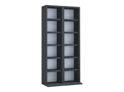 Móvel De Arrumação*VCM Prateleira de mídia de CD / DVD Milano Preto A. 92 x L. 42 x P. 20 cm Multicor