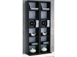 Móvel De Arrumação*VCM Prateleira de mídia de CD / DVD Milano Preto A. 92 x L. 42 x P. 20 cm Multicor