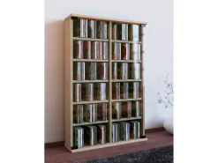 VCM Prateleira de mídia de CD / DVD Roma Carvalho Sonoma (Sägerau) A. 92 x L. 60 x P. 18 cm^ Móvel De Arrumação