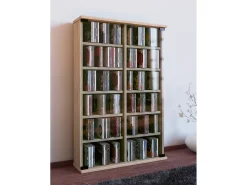 VCM Prateleira de mídia de CD / DVD Roma Carvalho Sonoma (Sägerau) A. 92 x L. 60 x P. 18 cm^ Móvel De Arrumação