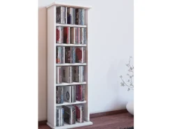 VCM Prateleira de mídia de CD / DVD Vostan Branco A. 92 x L. 31 x P. 18 cm^ Móvel De Arrumação