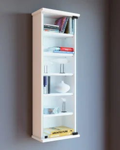 VCM Prateleira de mídia de CD / DVD Lona Branco A. 92 x L. 31 x P. 18 cm Multicor
