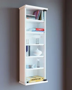 VCM Prateleira de mídia de CD / DVD Lona Branco A. 92 x L. 31 x P. 18 cm Multicor