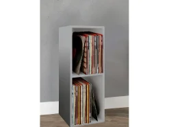 VCM Prateleira de mídia de CD / DVD Platto Cinza A. 72 x L. 34 x P. 30 cm^ Móvel De Arrumação