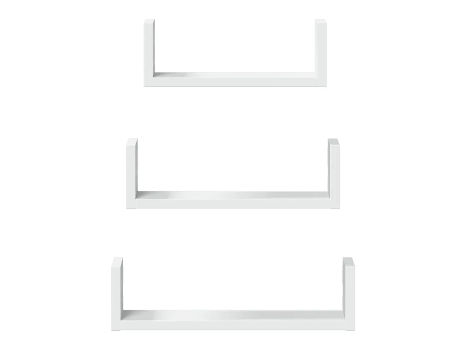 Sale vidaxl Prateleira de parede 3 pcs derivados de madeira Branco
