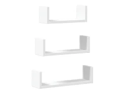 Sale vidaxl Prateleira de parede 3 pcs derivados de madeira Branco