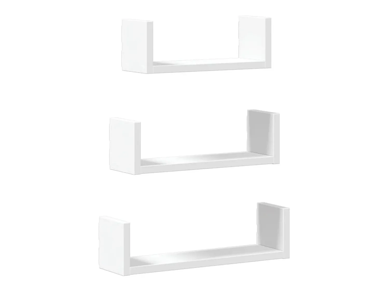 Sale vidaxl Prateleira de parede 3 pcs derivados de madeira Branco