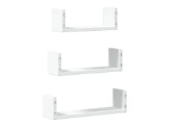 Sale vidaxl Prateleira de parede 3 pcs derivados de madeira Branco
