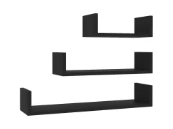 Prateleira de parede 3 pcs derivados de madeira PT956014^ Prateleira