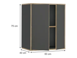Prateleira*Vicco Prateleira de parede antracite 63x40x75 tetrix Cinza antracite