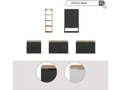 Prateleira|Vicco Prateleira de parede antracite 30x30x100 wido Cinza antracite