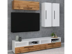 VCM Prateleira de parede Arila Carvalho mel A. 30 x L. 115 x P. 30 cm^ Móvel De Tv