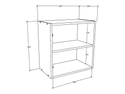 Online VCM Prateleira de parede Arila Branco A. 50 x L. 50 x P. 30 cm Multicor
