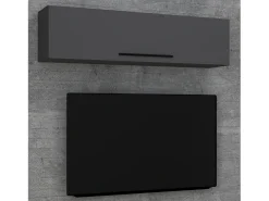 Prateleira|VCM Prateleira de parede Arila Antracite A. 30 x L. 115 x P. 30 cm Preto