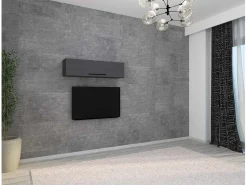 Prateleira|VCM Prateleira de parede Arila Antracite A. 30 x L. 115 x P. 30 cm Preto