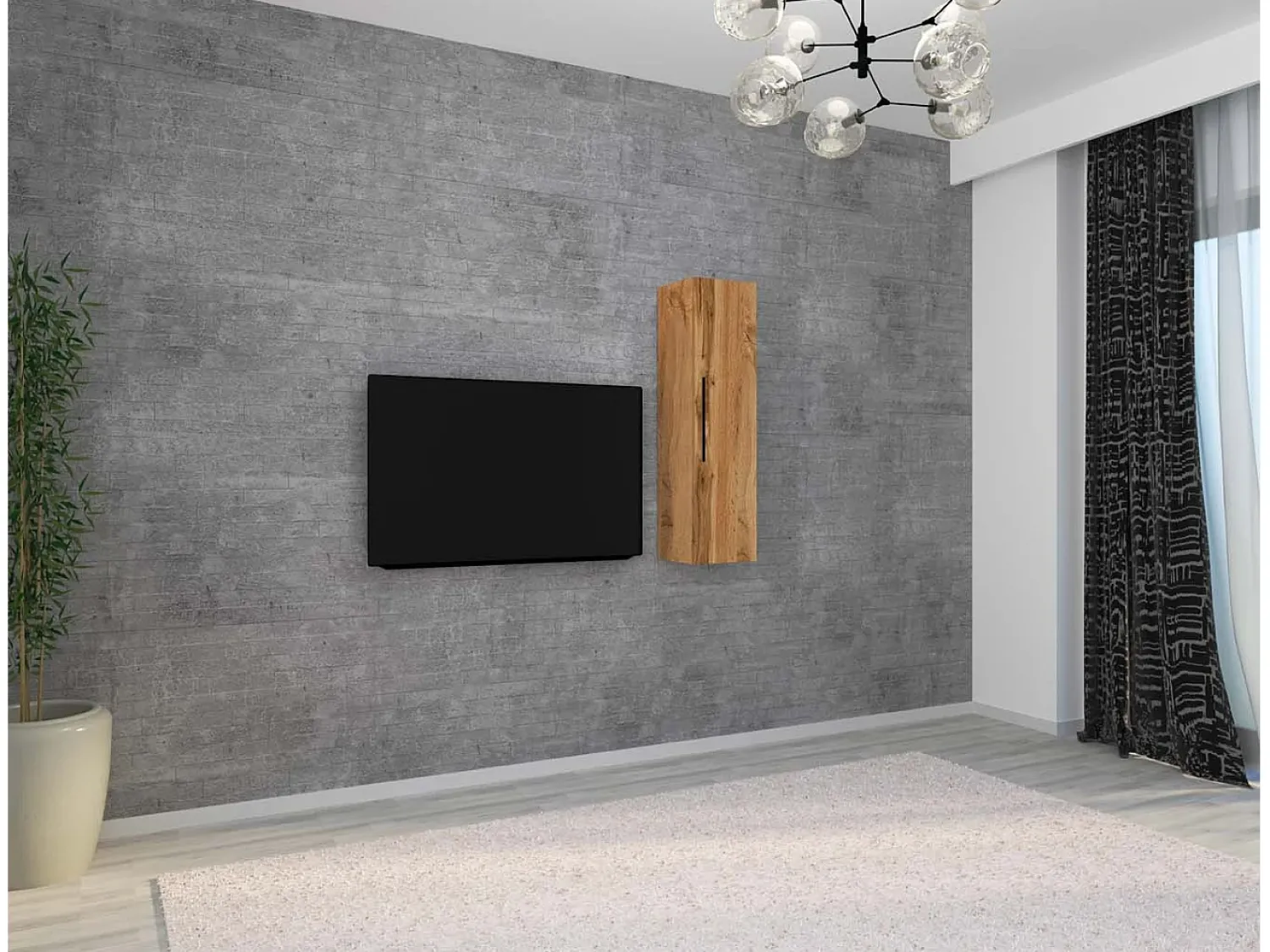Discount VCM Prateleira de parede Arila Carvalho mel A. 115 x L. 30 x P. 30 cm Multicor