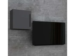 Móvel De Tv*VCM Prateleira de parede Arila Antracite A. 50 x L. 50 x P. 30 cm Multicor