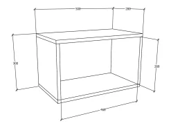VCM Prateleira de parede Arila Branco A. 30 x L. 50 x P. 28 cm^ Prateleira