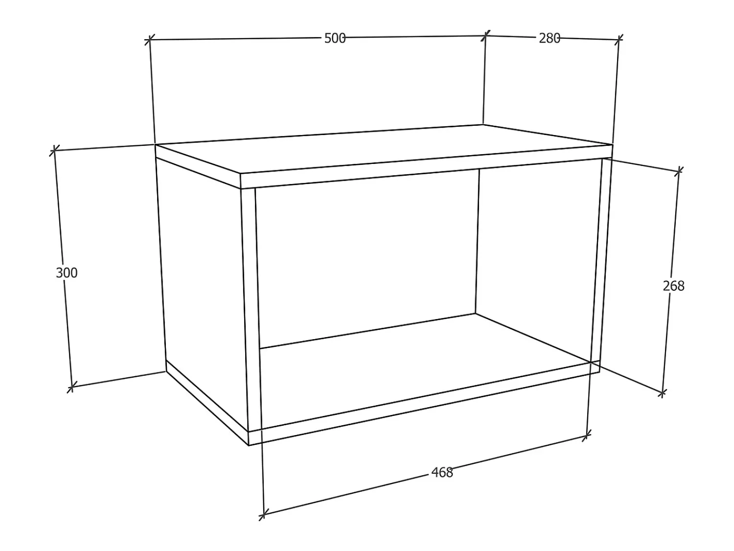 VCM Prateleira de parede Arila Branco A. 30 x L. 50 x P. 28 cm^ Prateleira