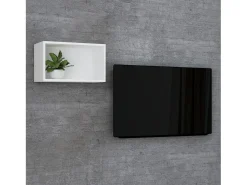 VCM Prateleira de parede Arila Branco A. 30 x L. 50 x P. 28 cm^ Prateleira