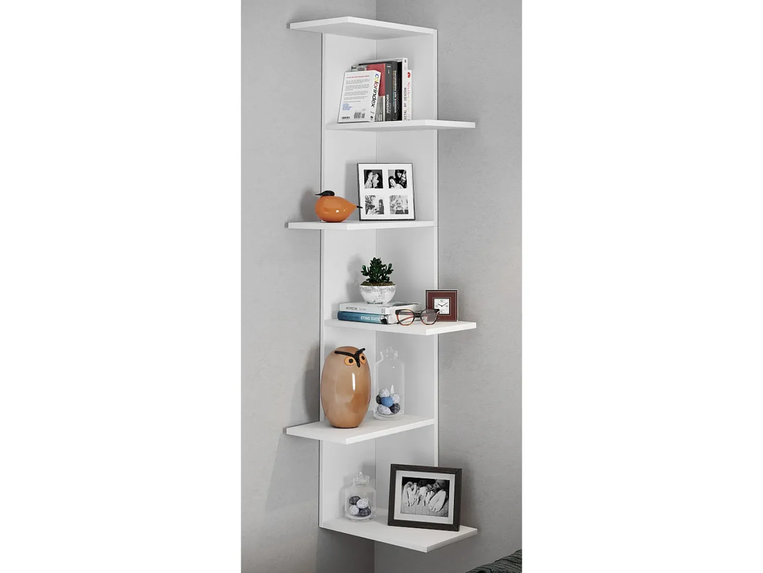 Prateleira|VCM Prateleira de parede Balos Branco A. 140 x L. 37 x P. 37 cm Multicor