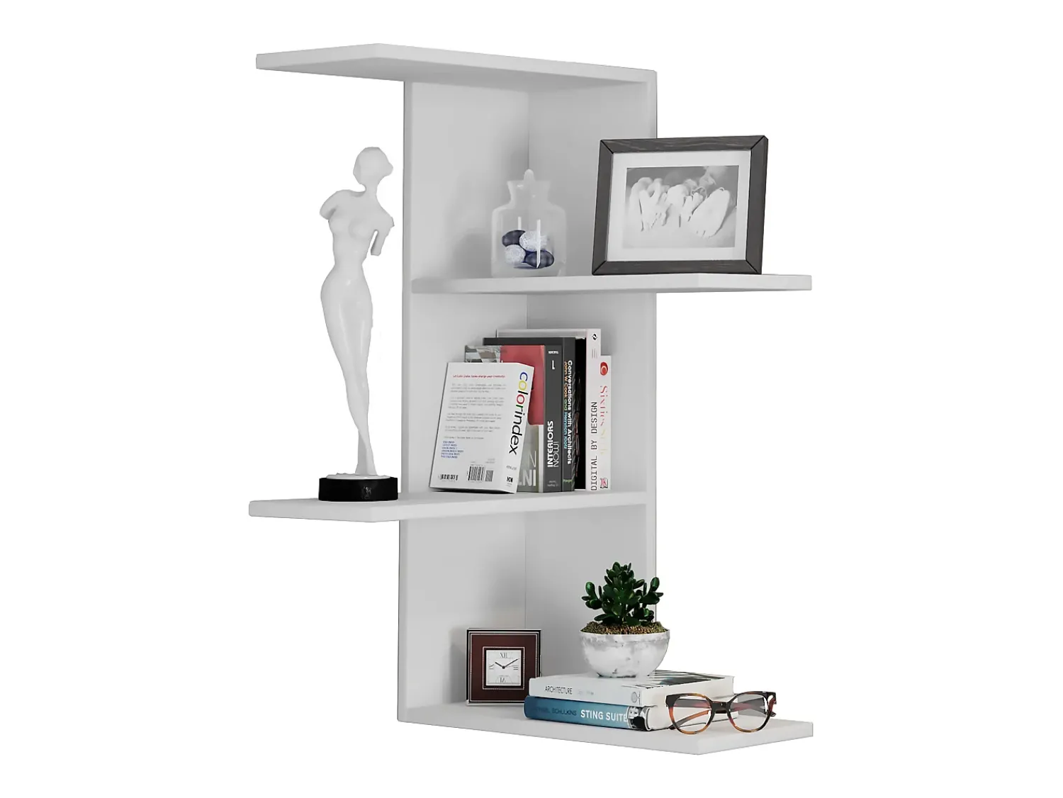 Prateleira|VCM Prateleira de parede Balos Branco A. 77 x L. 45 x P. 45 cm Multicor