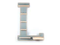 Best VCM Prateleira de parede BOARTI Buchstabe Cinza A. 54 x L. 38 x P. 19 cm Multicor