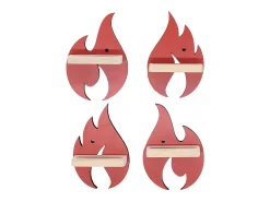 VCM Prateleira de parede BOARTI Regal Vermelho A. 31 x L. 21 x P. 5 cm^ Prateleira