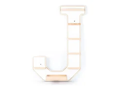 VCM Prateleira de parede BOARTI Buchstabe Branco A. 54 x L. 37 x P. 19 cm^ Prateleira