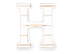 Prateleira|VCM Prateleira de parede BOARTI Buchstabe Branco A. 54 x L. 46 x P. 19 cm Multicor