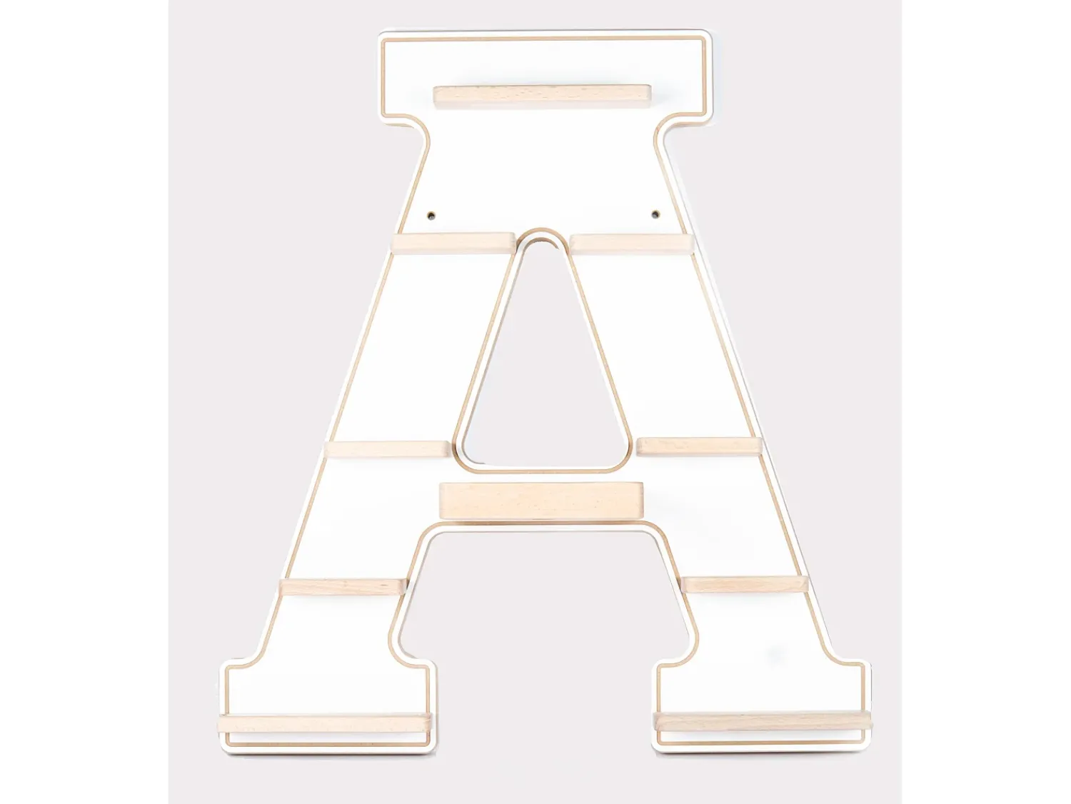 VCM Prateleira de parede BOARTI Buchstabe Branco A. 54 x L. 49 x P. 19 cm^ Prateleira