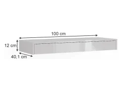 Vicco Prateleira de parede alto brilho 100x40.1x12 sherry^ Prateleira