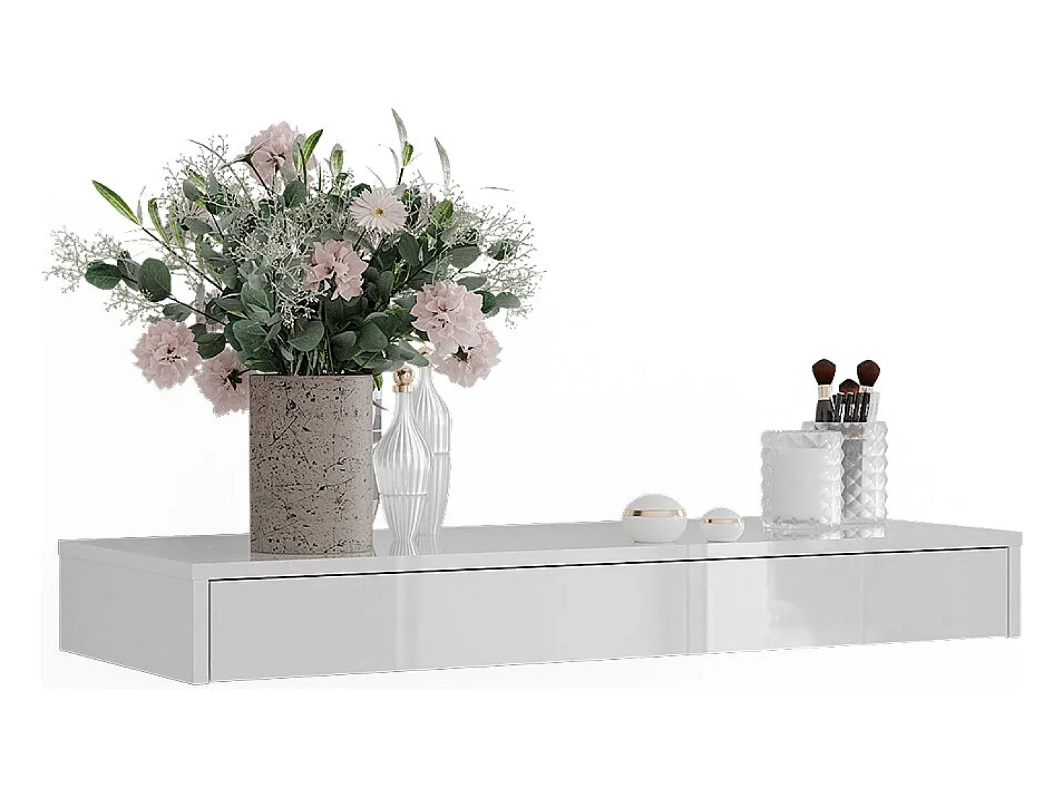 Vicco Prateleira de parede alto brilho 100x40.1x12 sherry^ Prateleira