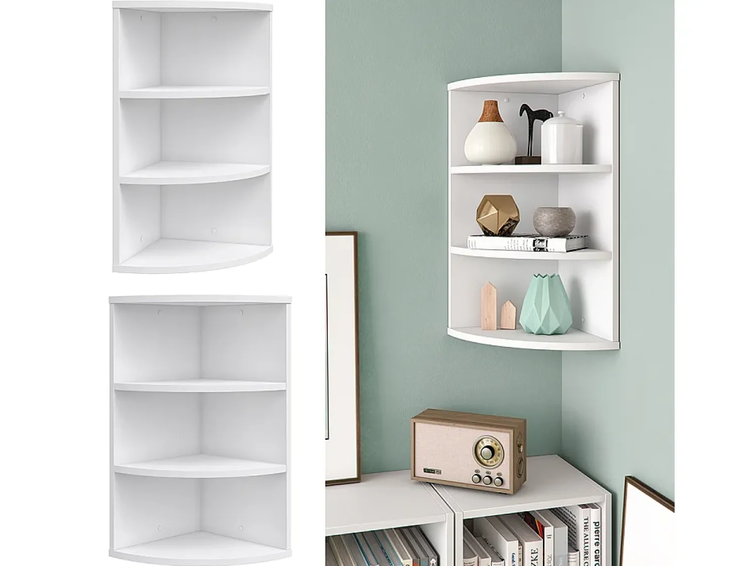 Vicco Prateleira de parede 30x30x60 ecki^ Prateleira