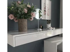Prateleira*Vicco Prateleira de parede alto brilho 120x40.1x12 sherry Branco
