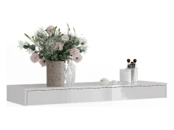 Prateleira*Vicco Prateleira de parede alto brilho 120x40.1x12 sherry Branco