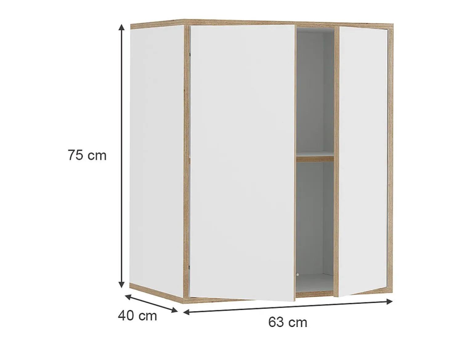 Prateleira|Vicco Prateleira de parede 63x40x75 tetrix Branco