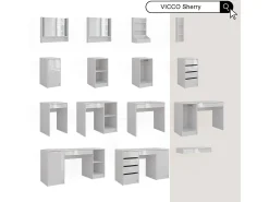 Vicco Prateleira de parede / brilhante 81.4x40.1x12 sherry^ Prateleira