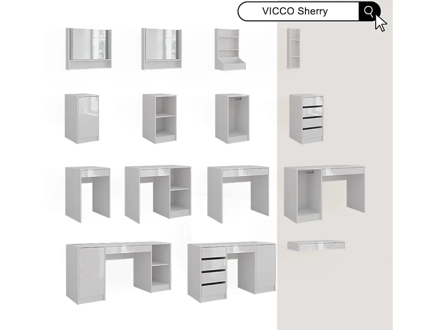 Vicco Prateleira de parede / brilhante 81.4x40.1x12 sherry^ Prateleira
