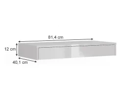 Vicco Prateleira de parede / brilhante 81.4x40.1x12 sherry^ Prateleira