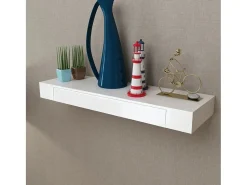 Prateleira de parede c/ 1 gaveta para livros/DVD MDF PT781284^ Prateleira