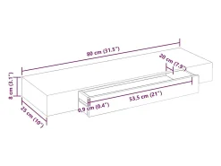 Prateleira*vidaxl Prateleira de parede c/ 1 gaveta para livros/DVD MDF Branco