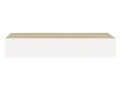 Prateleira de parede c/ gaveta MDF 60x23,5x10cm carvalho/branco PT310773^ Prateleira