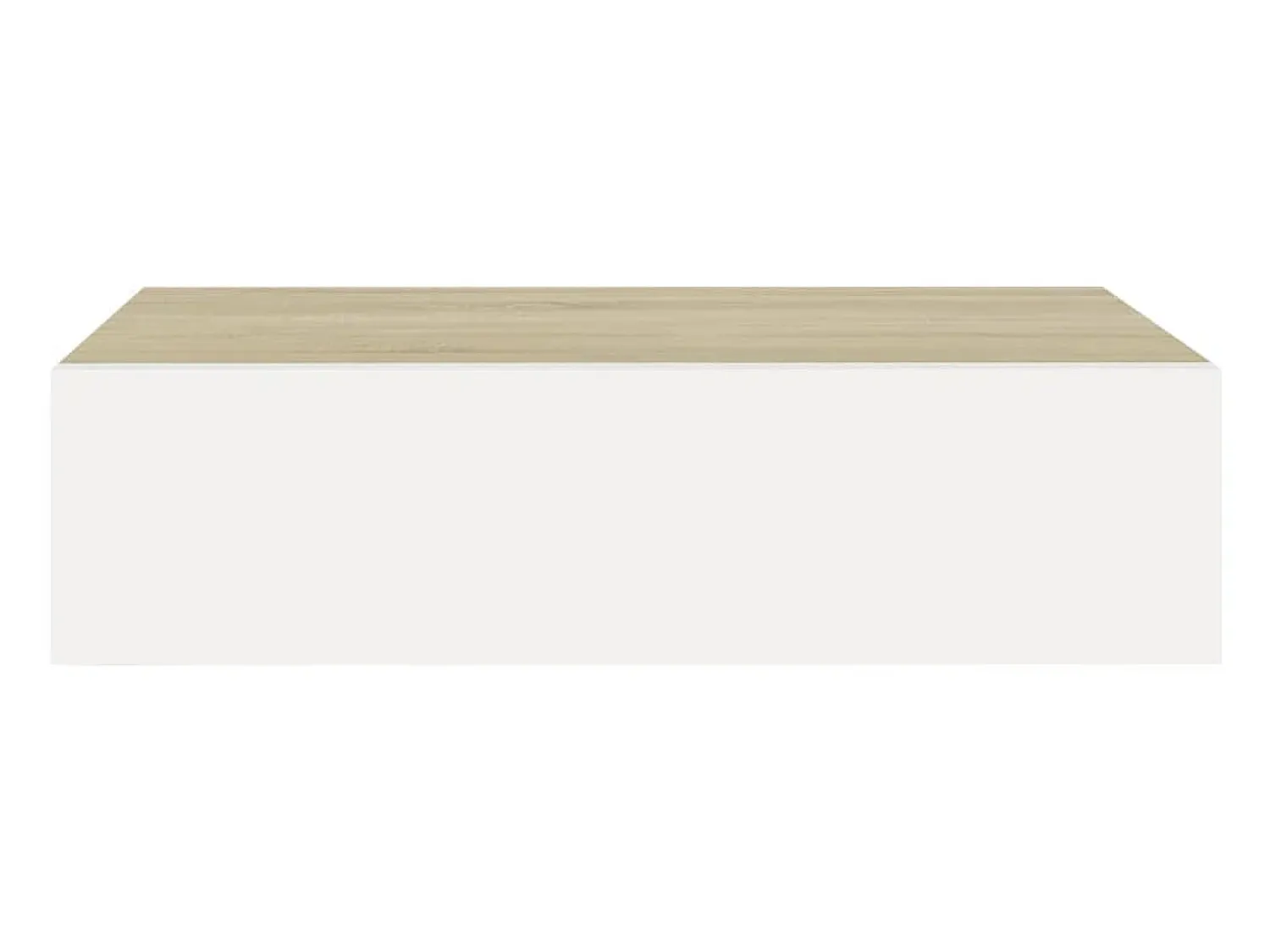 Clearance Prateleira de parede c/ gaveta MDF 40x23,5x10cm carvalho/branco PT657384 Castanho