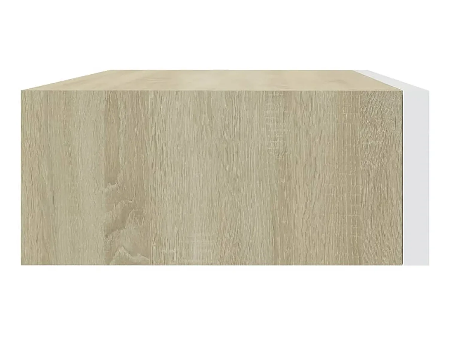 Clearance Prateleira de parede c/ gaveta MDF 40x23,5x10cm carvalho/branco PT657384 Castanho